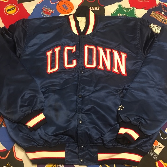 Vintage Starter Uconn Huskies Satin 